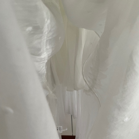 ME + EM Scallop Embroidery White Maxi Dress + Belt 0 - Picture 7 of 15